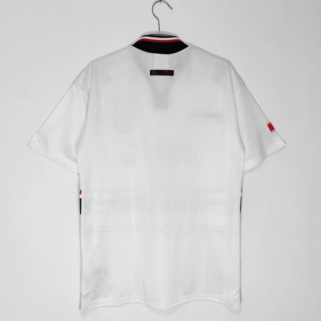 Áo bóng đá retro manchester united 1998 màu trắng vải Cotton Polyester thời trang blockcore